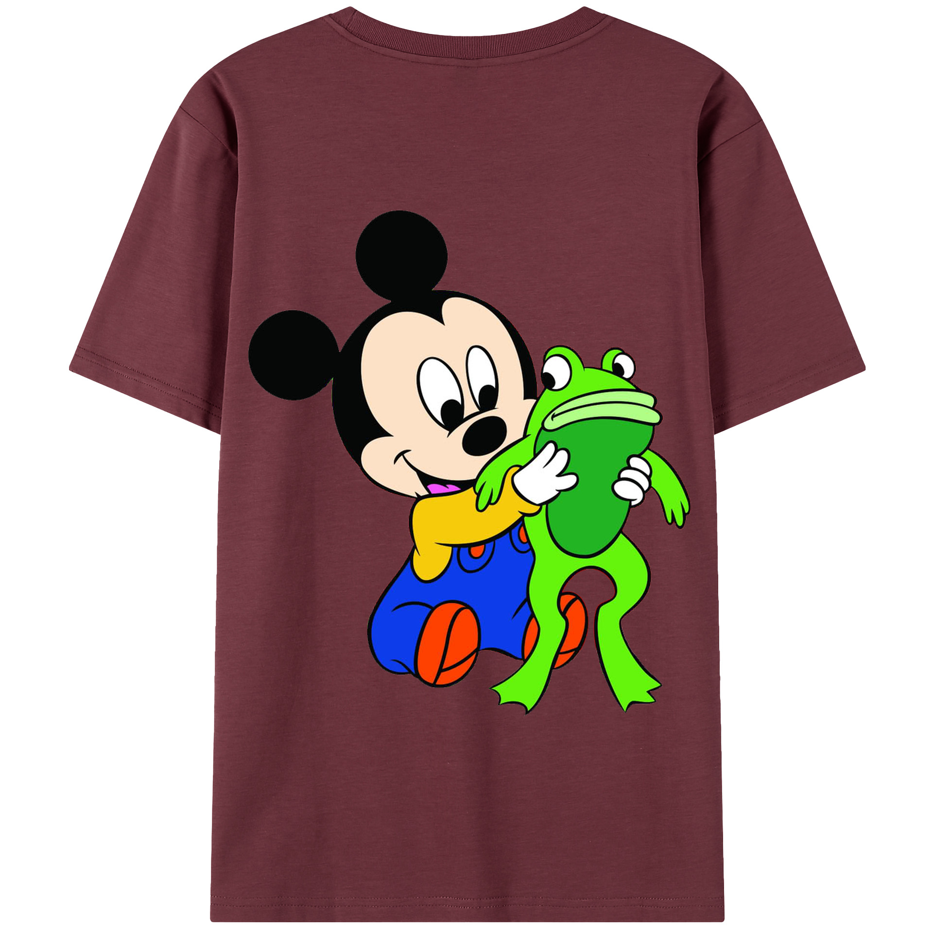 （画像用） ミッキーマウス Mickey Mouse 綿100％半袖Tシャツ（背面プリント）